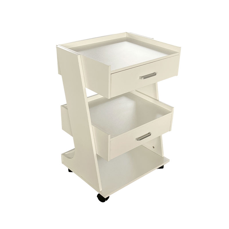 HZ2082BK / HZ2082 Salongvogn med hjul rullevogn frisørstasjon med skuffer