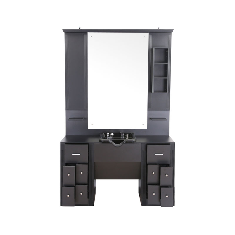 HZ2039 Sort stor sminkeservant med lysskap