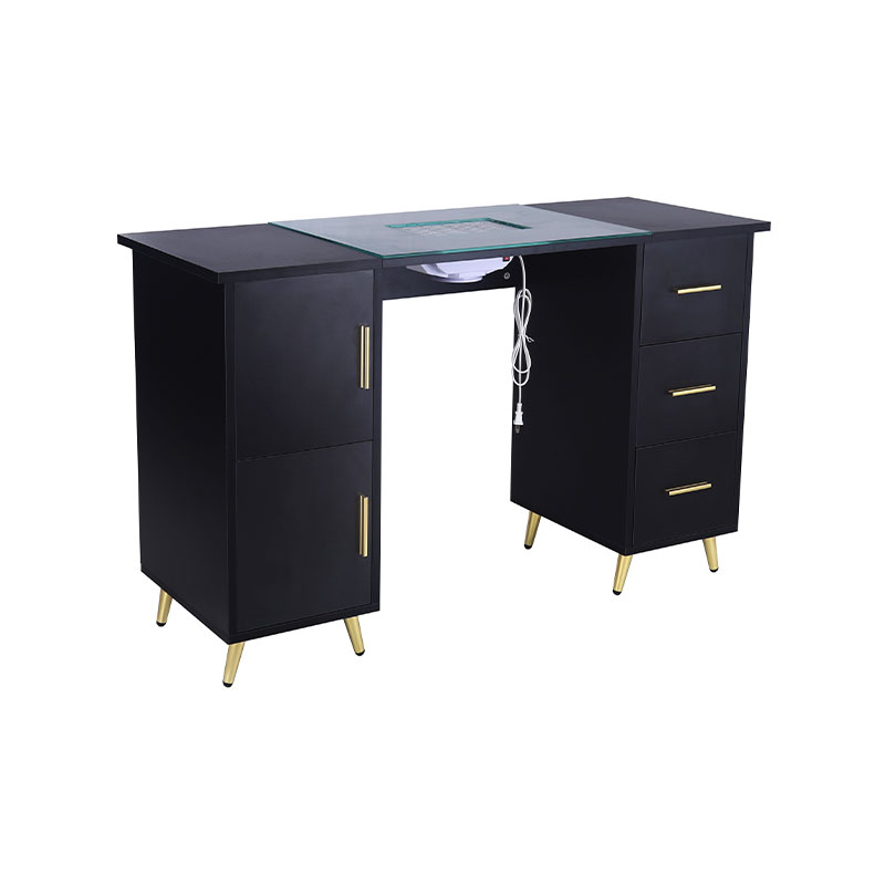 HZ2042PK / HZ2042BK Manikyrbord spikerbord for negleteknologi med glassplate og håndleddsstøtte