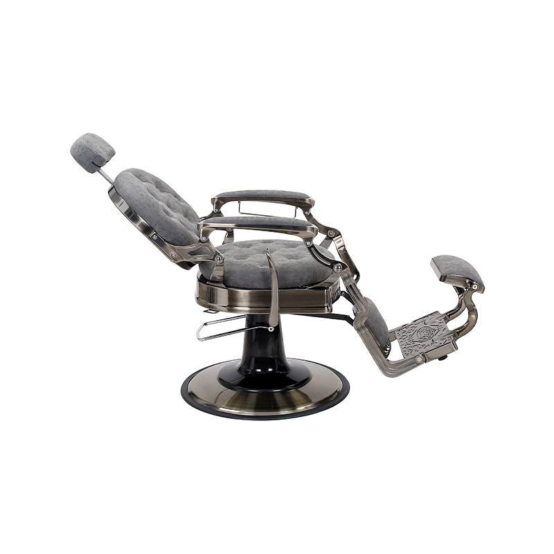 HZ8799QM Grå frisørstol med rund pute
