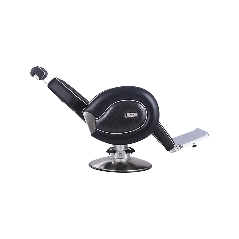 HZ8762 Sort kant med hvit rullekantlist kraftig salongfrisørstol