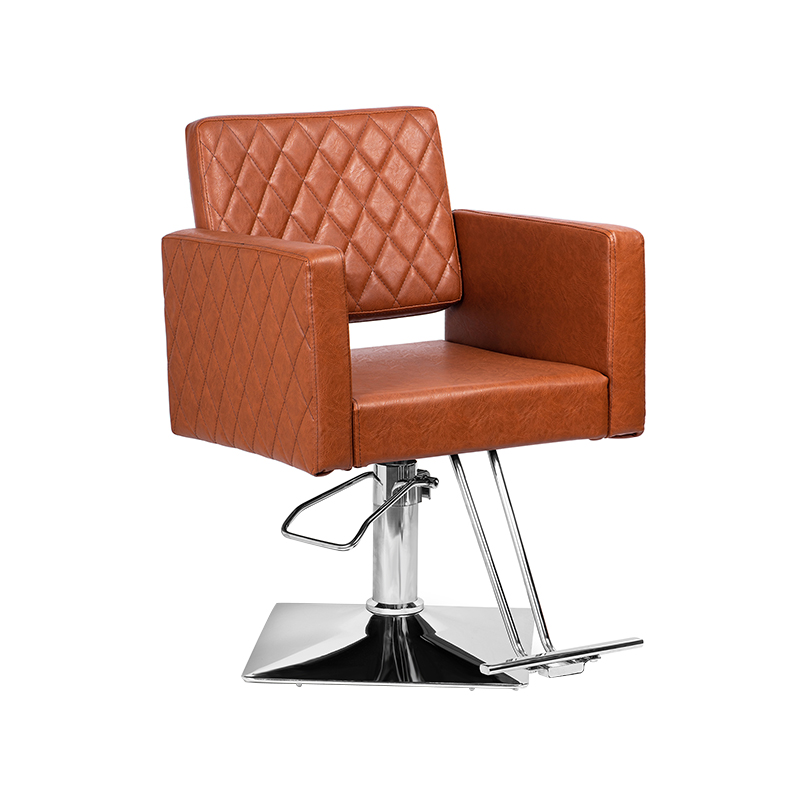 HZ8822D / HZ8822DBK Brun / svart hårstol med bredt sete fotstøtte i aluminiumslegering hydraulisk frisørstol