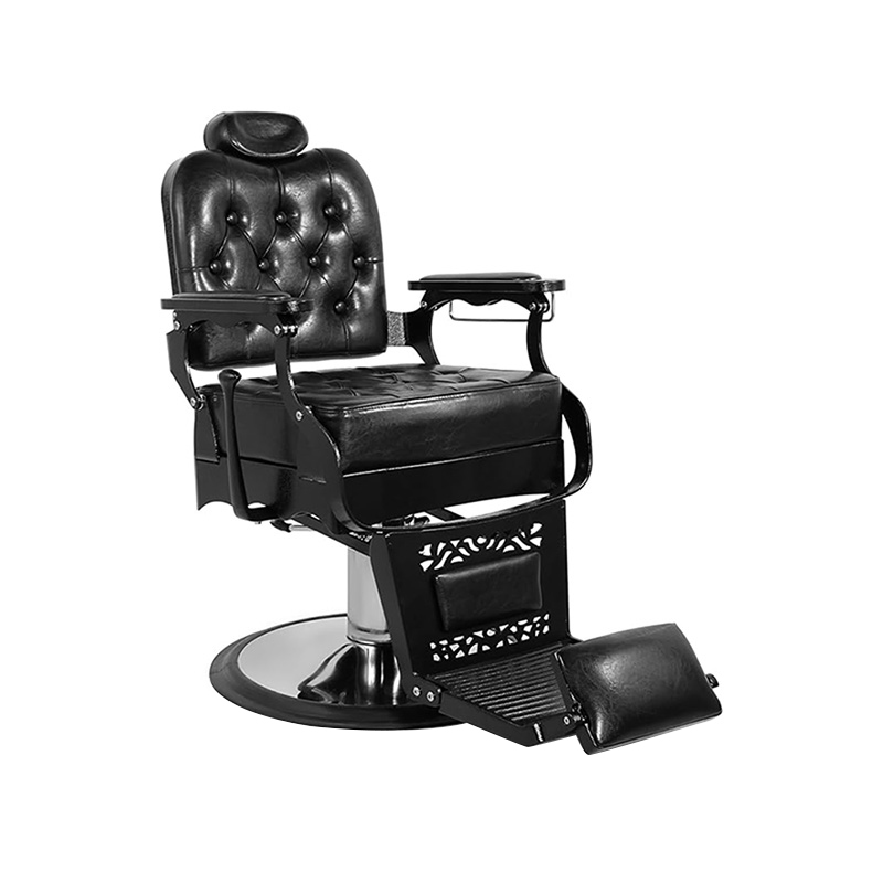 HZ8798 Svart firkantet ryggspenne vintage frisørsalongstoler